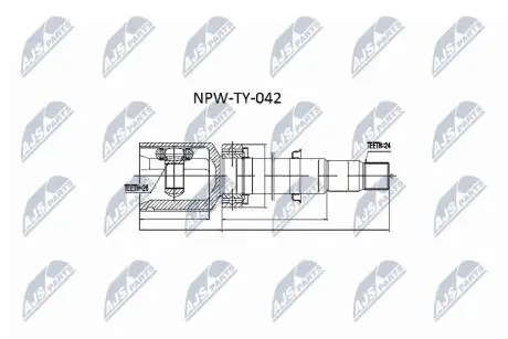 Шрус полуоси Nty NPWTY042