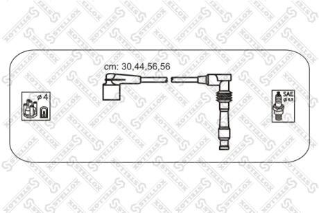 Провід високовольтний (комплект) STELLOX 1038449SX