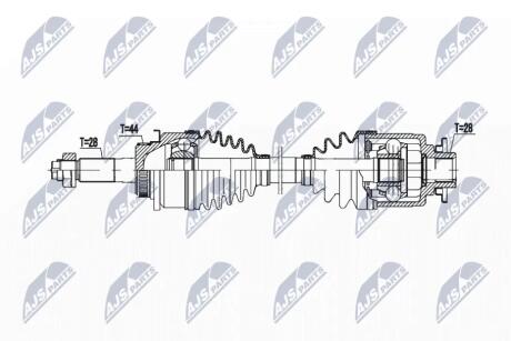 Полуось передняя левая ranger/mazda bt-50 Nty NPWMZ092