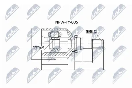 Шрус полуоси Nty NPWTY005