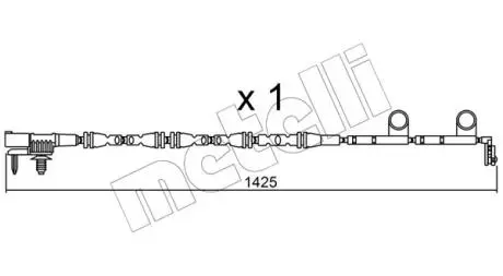 Датчик зносу гальмівних колодок (передніх) Land Rover Range Rover IV 3.0-5.0 D 12- (L=1425mm) Metelli SU.316 (фото 1)