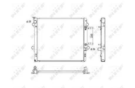 Радіатор охолодження Toyota Land Cruiser Prado 3.0 D-4D 02-10 NRF 53575