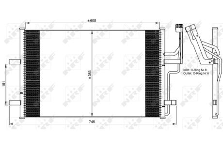 Радіатор кондиціонера Mazda 3 04-09 NRF 35507 (фото 1)