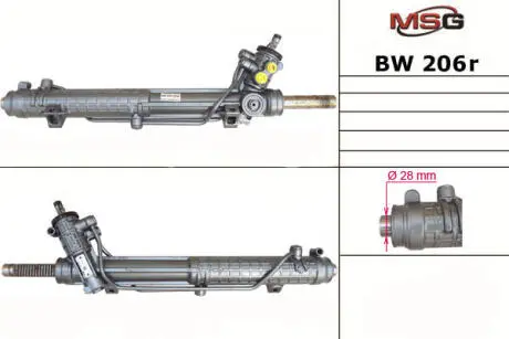 Рульова рейка з ГУР відновлена BMW 3 E46 99-05 MSG BW206R