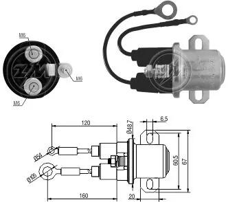 Втягувальне реле стартера Aftermarket ZM409