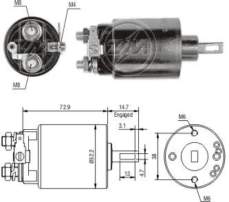 Втягувальне реле стартера Aftermarket ZM684