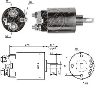 Втягувальне реле стартера Aftermarket ZM684