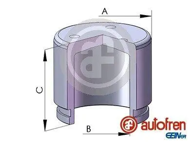 Поршень супорта пер. Aveo 11-/Mazda 2 08- (54x49mm) AUTOFREN D025424 (фото 1)