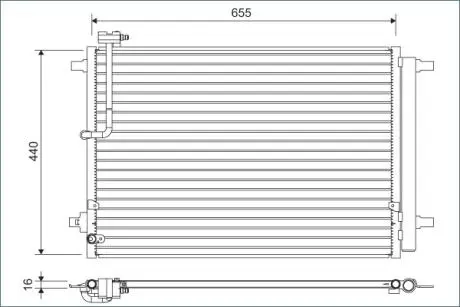 Радіатор кондиціонера Audi A8 2.0-6.3 09-18 Valeo 822633 (фото 1)