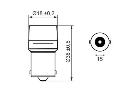 Автолампа 24V 0.95W BA15s LED Retrofit знято з постачання BOSCH 1 987 302 652