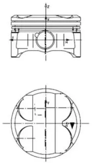 Поршень BMW 1 (E81/E87)/3 (E46/E90) 1.6-2.0 01-11 (84.50mm/+0.50) N40/N42/N45/N46 KOLBENSCHMIDT 40086620