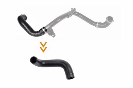 Патрубок інтеркулера (L) Ford Focus II/Volvo V50 1.6TDCi/1.6D 04-12 NRF 166204