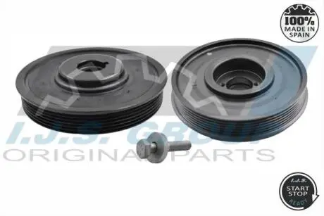 Шків колінвалу + шків генератора Citroen Berlingo/Jumpy/Peugeot Expert 1.9D/2.0HDI 98- (6PK) (з болтами) IJS GROUP 17-1085SET