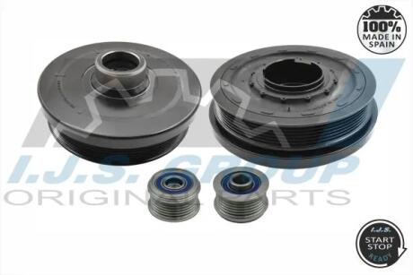 Шків колінвалу + шків генератора BMW 5 (F10/F18) 10- IJS GROUP 17-1140KIT