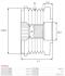 Шків генератора Ford Transit Connect 1.5 EcoBlue 18-/Custom 2.0 EcoBlue 15- As-pl AFP9025S (фото 4)