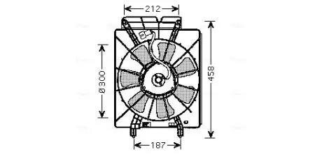 Вентилятор двигуна HONDA CR-V 2.0 06- (AVA) AVA COOLING HD7533 (фото 1)