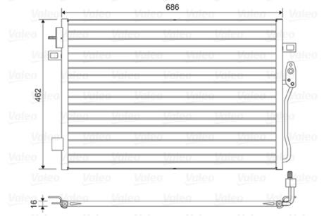 Радіатор кондиціонера Fiat Freemont 2.0/2.4JTD 11- Valeo 814453 (фото 1)