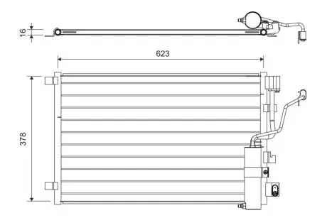 Радіатор кондиціонера QASHQAI 1.5-2.0 dCi 08-13 Valeo 822733