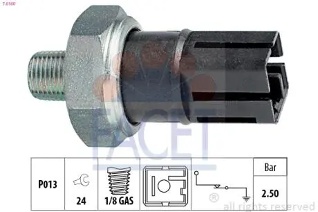 Датчик тиску оливи FACET 7.0160
