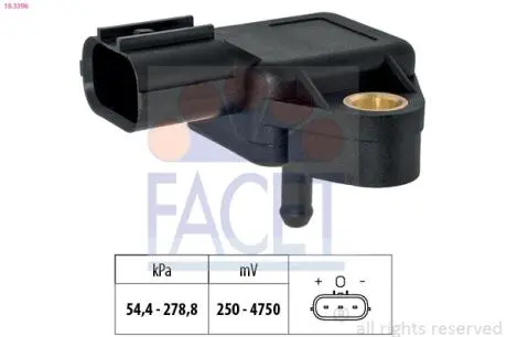 Датчик тиску повітря FACET 10.3396