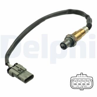 Лямбда-зонд (довжина 338мм) OPEL ADAM, ASTRA K, ASTRA K/KOMBI, CORSA E, INSIGNIA B, INSIGNIA B COUNTRY, INSIGNIA B GRAND SPORT, KARL, MOKKA / MOKKA X B10XE-F10XFL 07.14- Delphi ES2109412B1 (фото 1)