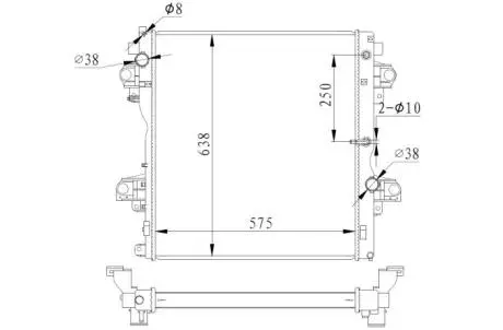 Радіатор охолодження Toyota Land Cruiser Prado 3.0 D-4D 09- (АКПП) NRF 550018