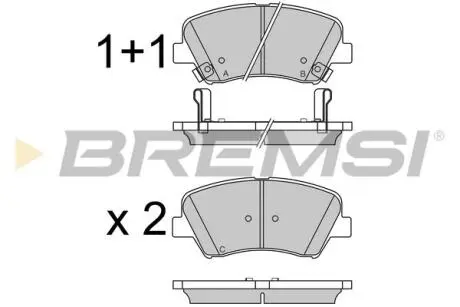 Гальмівні колодки пер. Ceed/Cerato/Elantra/Equus/i30 (09-21) (BOSCH) BREMSI BP3529