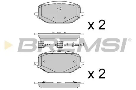 Гальмівні колодки BERLINGO/PARTNER/COMBO E 1.5-1.6 18- (ZF SACHS) BREMSI BP3952