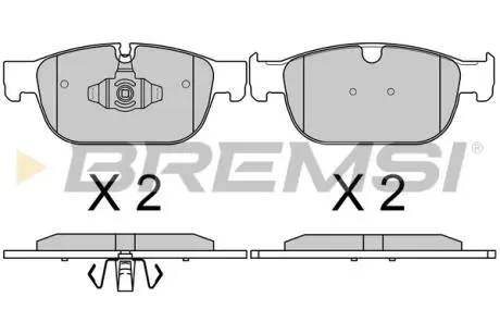 Гальмівні колодки пер. Volvo S60/S90/V60/V90/XC40/XC60/XC90 16- BREMSI BP3756