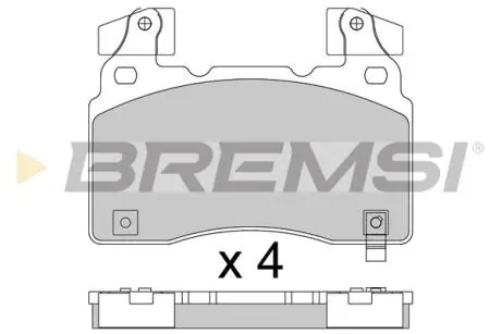 Гальмівні колодки пер. Tesla Model S/INSIGNIA B 13- (BREMBO) BREMSI BP3760