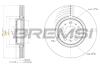 Гальмівний диск перед. VOLVO XC90 2.4-3.2 02-14 (316x28mm) CD7426V