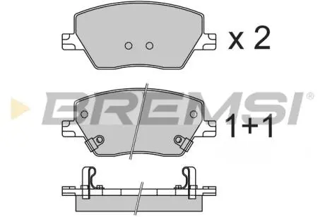 Гальмівні колодки перед. FIAT TIPO 1.3-1.6 D 15- (MANDO) BREMSI BP3735