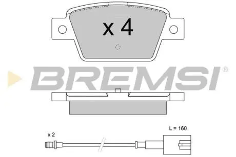 Гальмівні колодки зад. Alfa Romeo Mito/Fiat Bravo 99- BREMSI BP3511