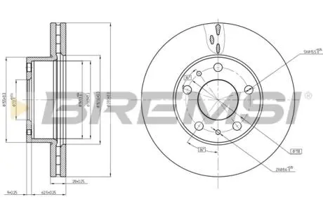 Гальмівний диск перед. Boxer/Ducato/Jumper (06-21) BREMSI CD8659V