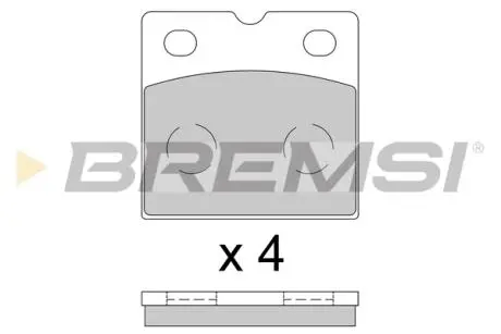 Гальмівні колодки зад. Tesla Model X 13- (BREMBO) BREMSI BP3851 (фото 1)
