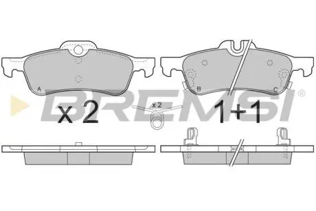 Гальмівні колодки зад. Toyota Yaris 05- (TEVES) BREMSI BP3320