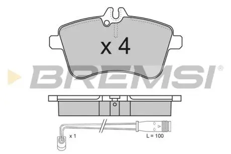Гальмівні колодки пер. W169/W245 04-12 BREMSI BP3172