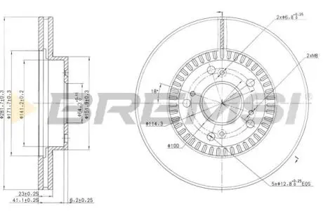 Гальмівний диск пер. Civic/CR-V BREMSI CD7496V