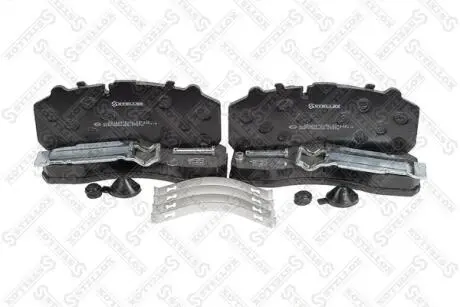 Колодки гальмівні (диск) КОМПЛЕКТ С СКОБАМИ STELLOX 8511412SX