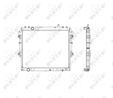 Радіатор охолодження Toyota Hilux 2.5 D-4D 01-05 NRF 53541