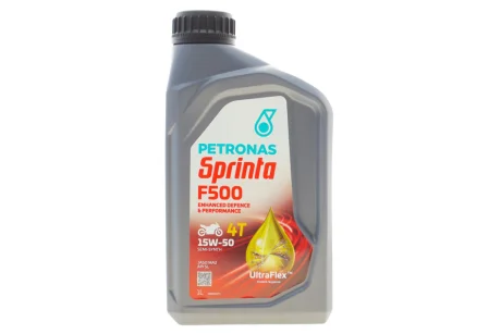 Олива 15W50 SPRINTA F500 4T (1L) (API SL/JASO MA2) Petronas 73127E15EU