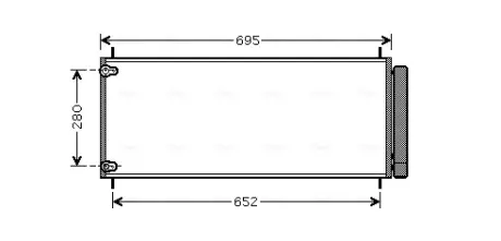 Радиатор кондиционера Toyota Auris (07-), Corolla (07-), Verso (09-) 2.0D, 2.2D AVA COOLING TO5406D (фото 1)