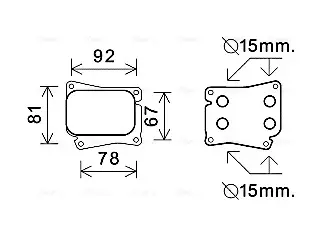 Радиатор масляный MB C-Class (00-), E-Class (02-) 1.8 Kompressor AVA AVA COOLING MS3559 (фото 1)