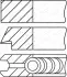 Комплект поршньових кілець (71мм (STD) 1) CITROEN C3 II PEUGEOT 208 I 1.0 03.12-12.19 GOETZE 0845150000 (фото 2)