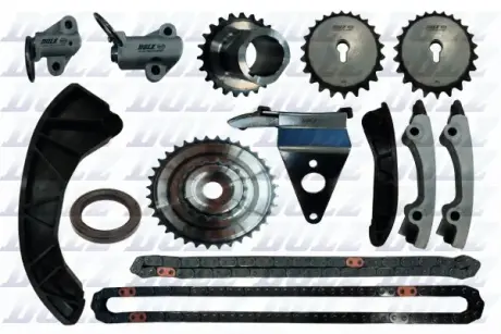 Комплект ланцюгів ГРМ та ПНВТ з шестернями HYUNDAI/KIA 1,4-1,7 16V CRDi DOLZ SKCH081