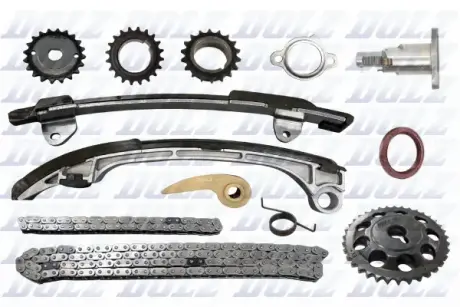Комплект ланцюгів ГРМ і маслонасоса з шестернями Toyota 2,0/2,4 16V DOLZ SKCT125F