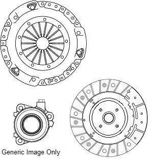 Комплект зчеплення з вижимним PASSAT B6/B7/A3 1.8-2.0 TSI/TDI 08-12 (240mm) NATIONAL CK10082-15