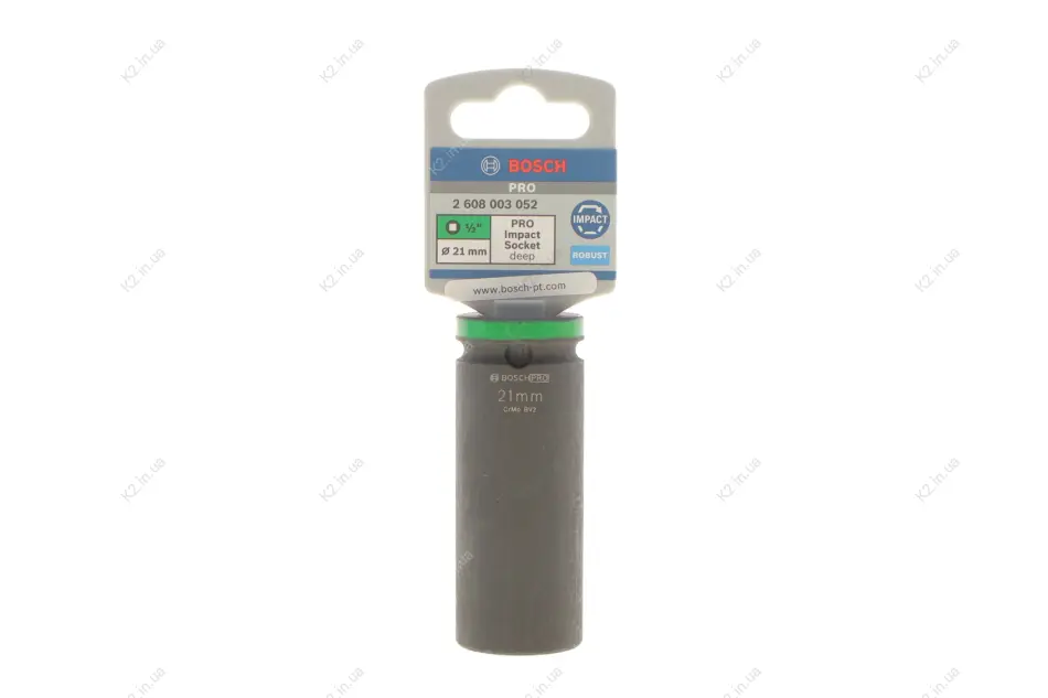 Головка торцева ударна PRO 1/2" 21 мм BOSCH 2 608 003 052 (фото 1)