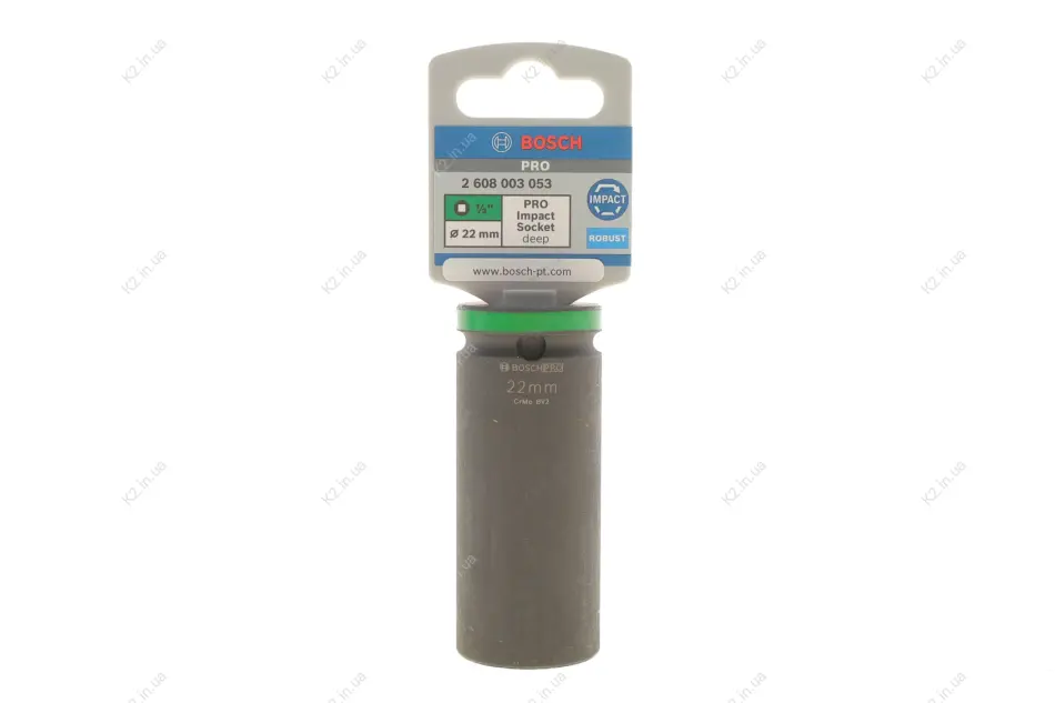 Головка торцева ударна PRO 1/2" 22 мм Long BOSCH 2 608 003 053 (фото 1)