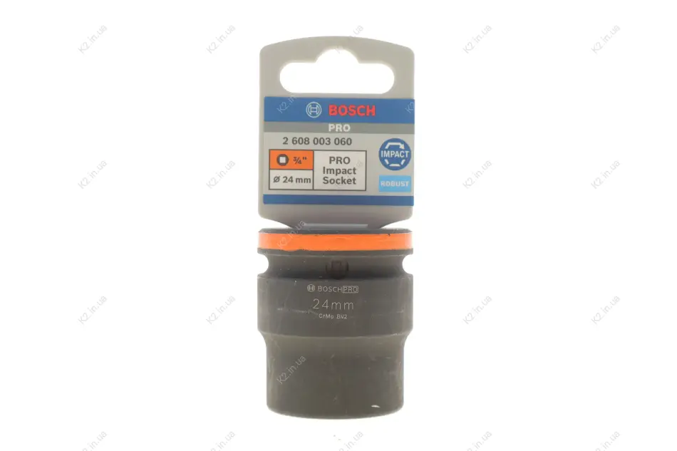 Головка торцева ударна PRO 3/4" 24 мм BOSCH 2 608 003 060 (фото 1)